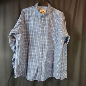 Joseph Abboud Mens Non‎ Iron Classic Fit Plaid Long Sleeve Button Down Shirt XXL